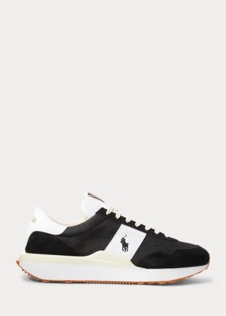 Negru/Alb pentru bărbați Ralph Lauren Train 89 Suede & Pantofi Oxford