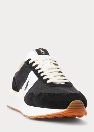 Negru/Alb pentru bărbați Ralph Lauren Train 89 Suede & Pantofi Oxford