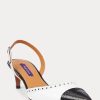 Negru/Alb Tocuri cu toc color-blocat Ralph Lauren Garland damă Negru/Alb Tocuri cu toc color-blocat Ralph Lauren Garland damă