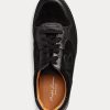 Negru pentru femei Ralph Lauren Jinett Suede & Adidași din piele