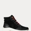 Negru pentru femei Ralph Lauren Rylee Suede & Adidași din piele Negru pentru femei Ralph Lauren Rylee Suede & Adidași din piele