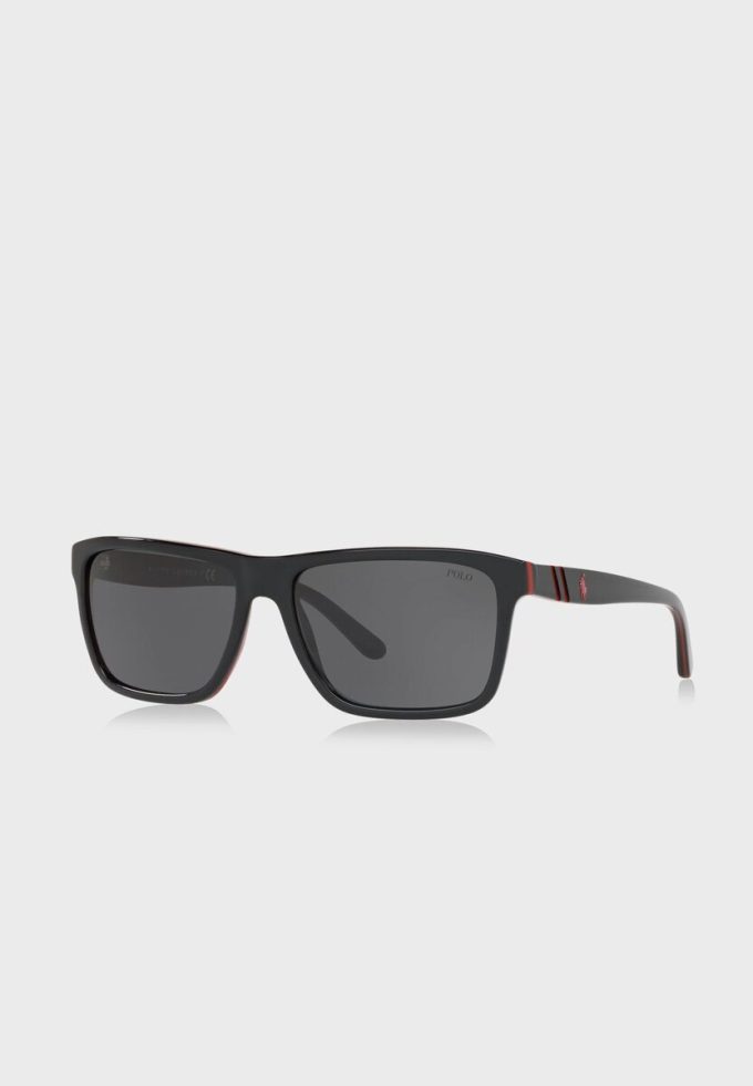 Ochelari de soare pătrați Ralph Lauren 0PH4153 pentru bărbați negri Ochelari de soare pătrați Ralph Lauren 0PH4153 pentru bărbați negri