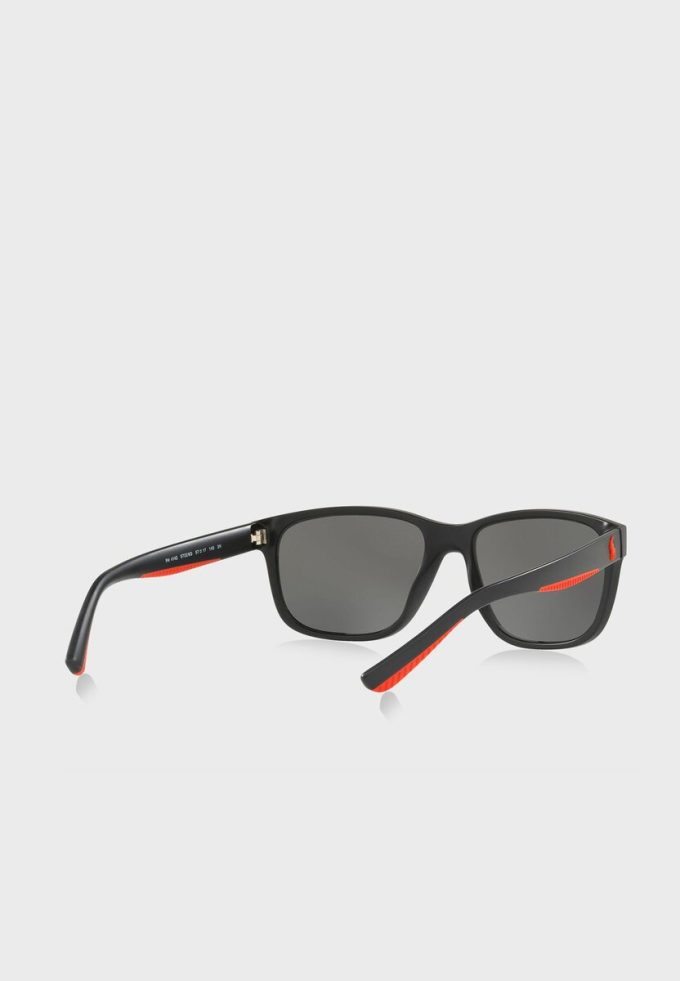 Ochelari de soare pătrați Ralph Lauren 57326G pentru bărbați negri