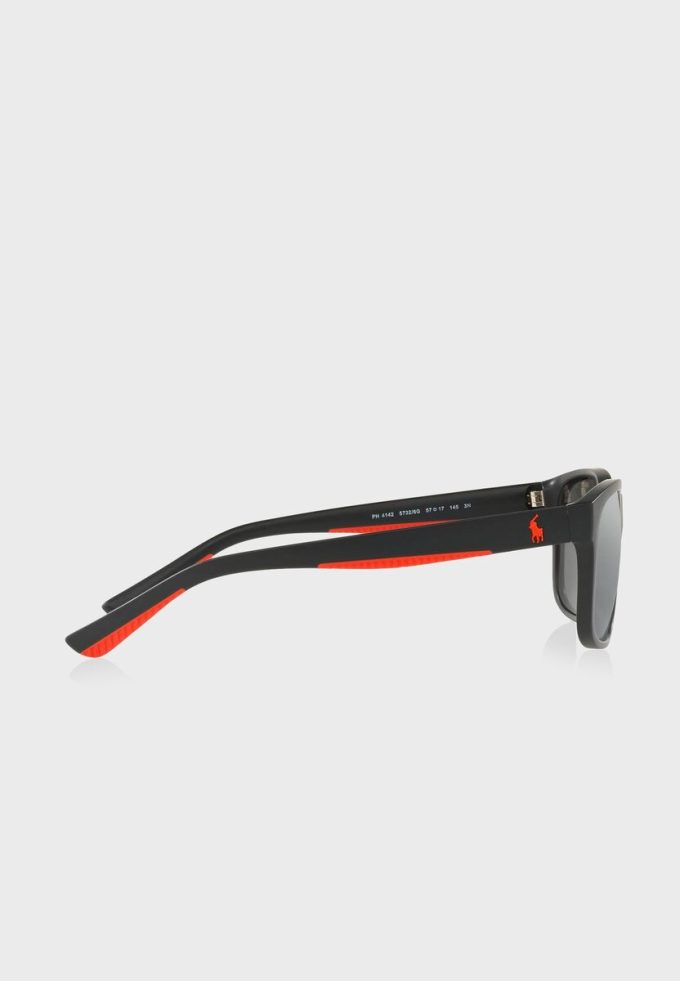 Ochelari de soare pătrați Ralph Lauren 57326G pentru bărbați negri