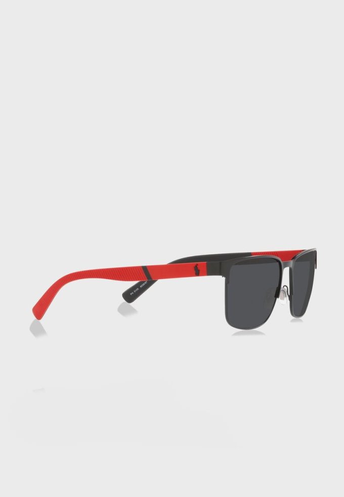 Ochelari de soare Ralph Lauren 0Ph3143 Wayfarers pentru bărbați negri