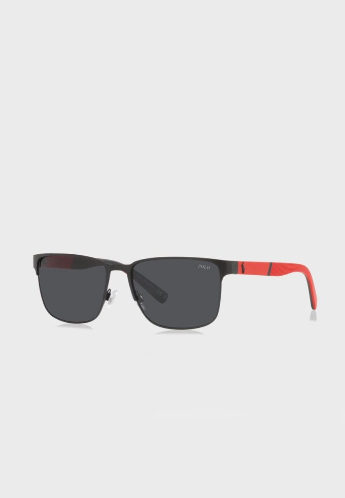 Ochelari de soare Ralph Lauren 0Ph3143 Wayfarers pentru bărbați negri