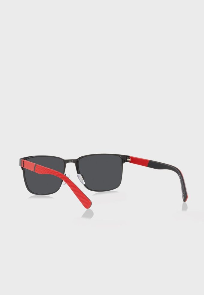 Ochelari de soare Ralph Lauren 0Ph3143 Wayfarers pentru bărbați negri