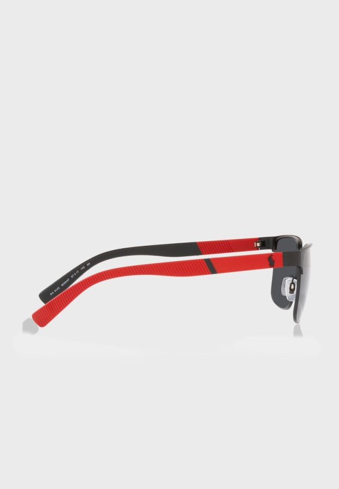 Ochelari de soare Ralph Lauren 0Ph3143 Wayfarers pentru bărbați negri