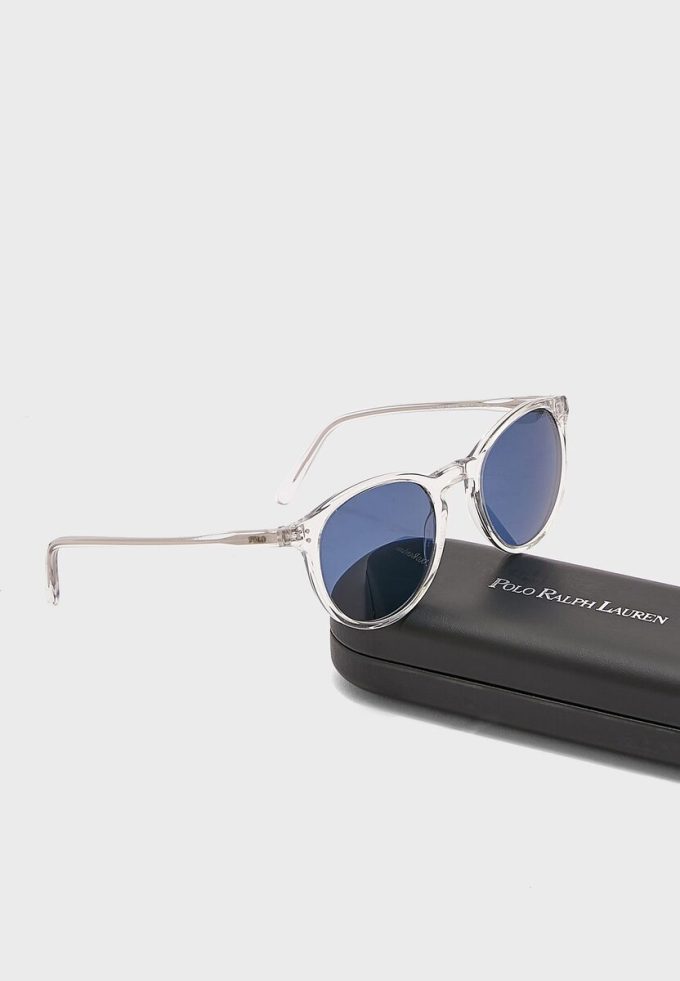 Ochelari de soare Ralph Lauren 0Ph4110 Wayfarers albaștri pentru bărbați