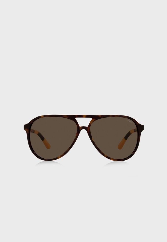 Ochelari de soare Ralph Lauren 0Ph4173 Clubmaster maro pentru bărbați