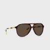 Ochelari de soare Ralph Lauren 0Ph4173 Clubmaster maro pentru bărbați