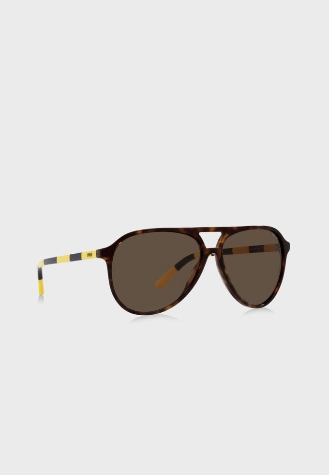 Ochelari de soare Ralph Lauren 0Ph4173 Clubmaster maro pentru bărbați