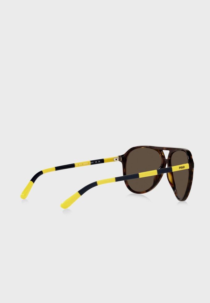 Ochelari de soare Ralph Lauren 0Ph4173 Clubmaster maro pentru bărbați