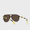 Ochelari de soare Ralph Lauren 0Ph4173 Clubmaster maro pentru bărbați