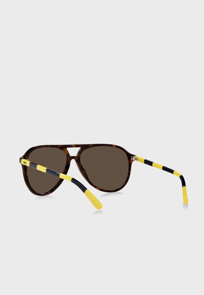 Ochelari de soare Ralph Lauren 0Ph4173 Clubmaster maro pentru bărbați