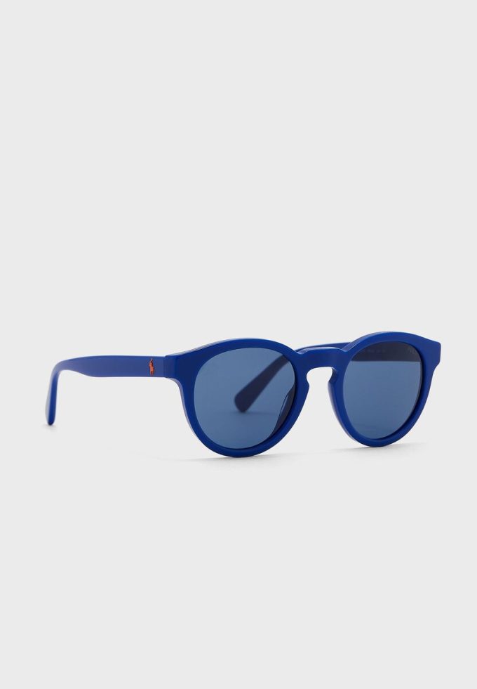 Ochelari de soare Ralph Lauren 0Ph4184 Wayfarers albaștri pentru bărbați