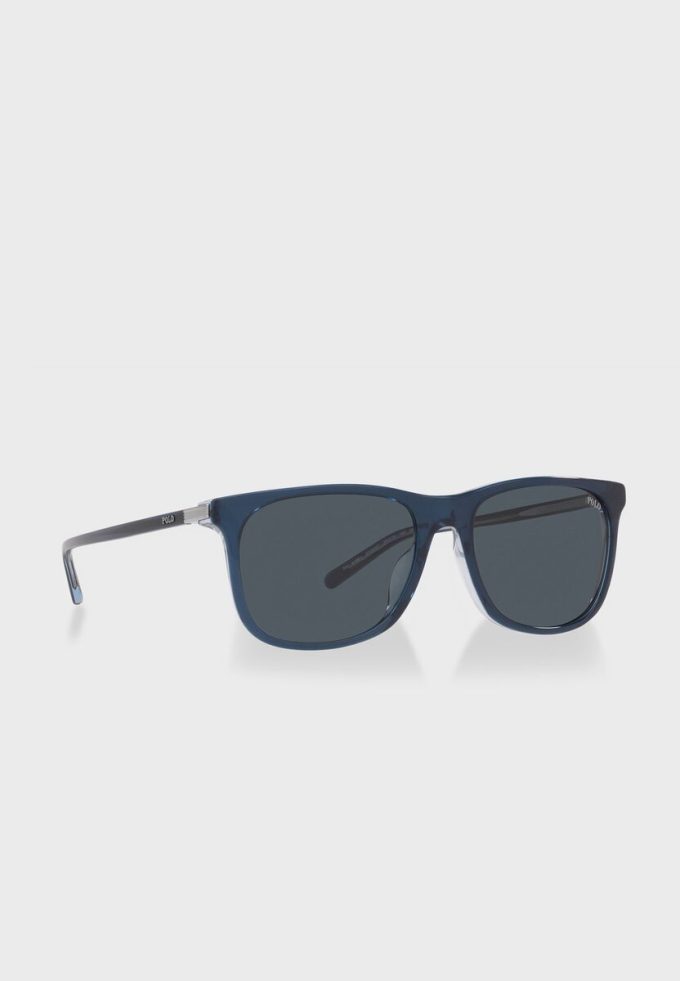 Ochelari de soare Ralph Lauren 0Ph4186U Wayfarers pentru bărbați albaștri