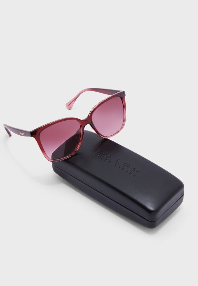 Ochelari de soare Ralph Lauren 0Ra5281U Wayfarers roșii pentru femei