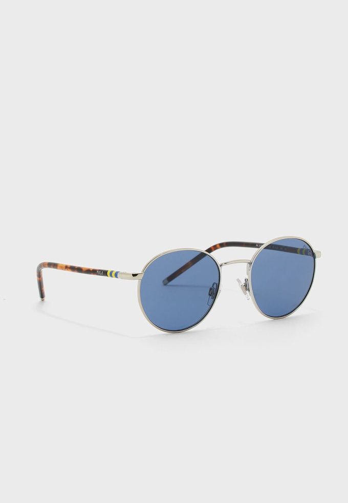 Ochelari de soare rotunzi pentru bărbați Ralph Lauren 0PH3133 argintii