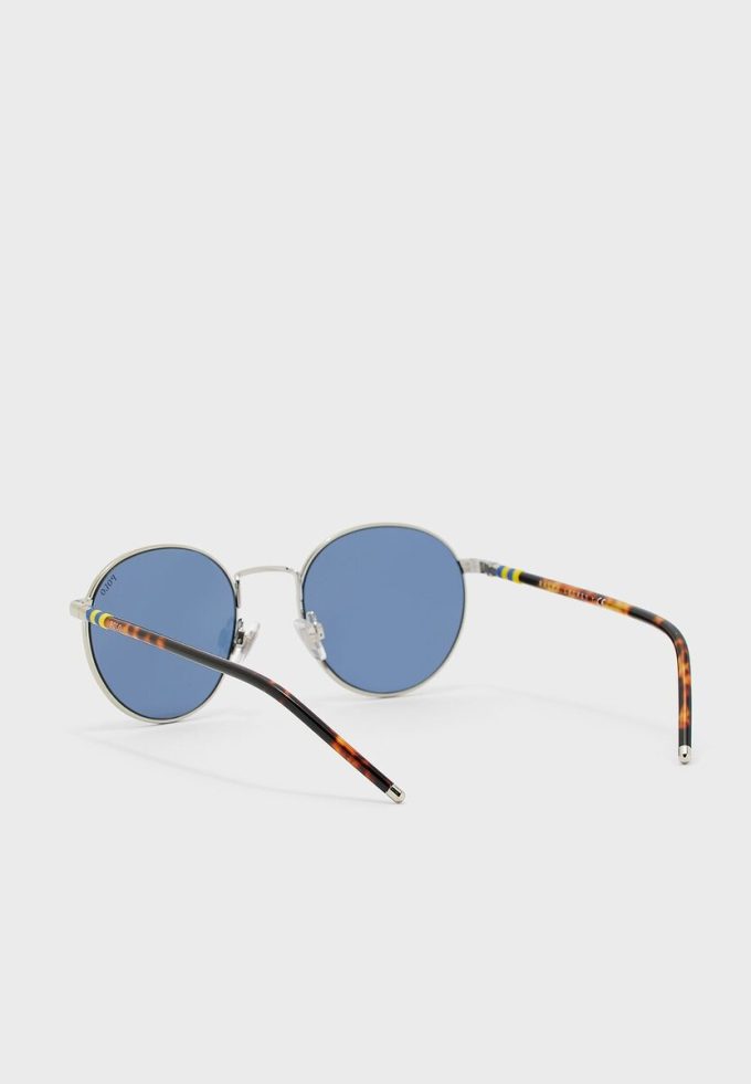 Ochelari de soare rotunzi pentru bărbați Ralph Lauren 0PH3133 argintii