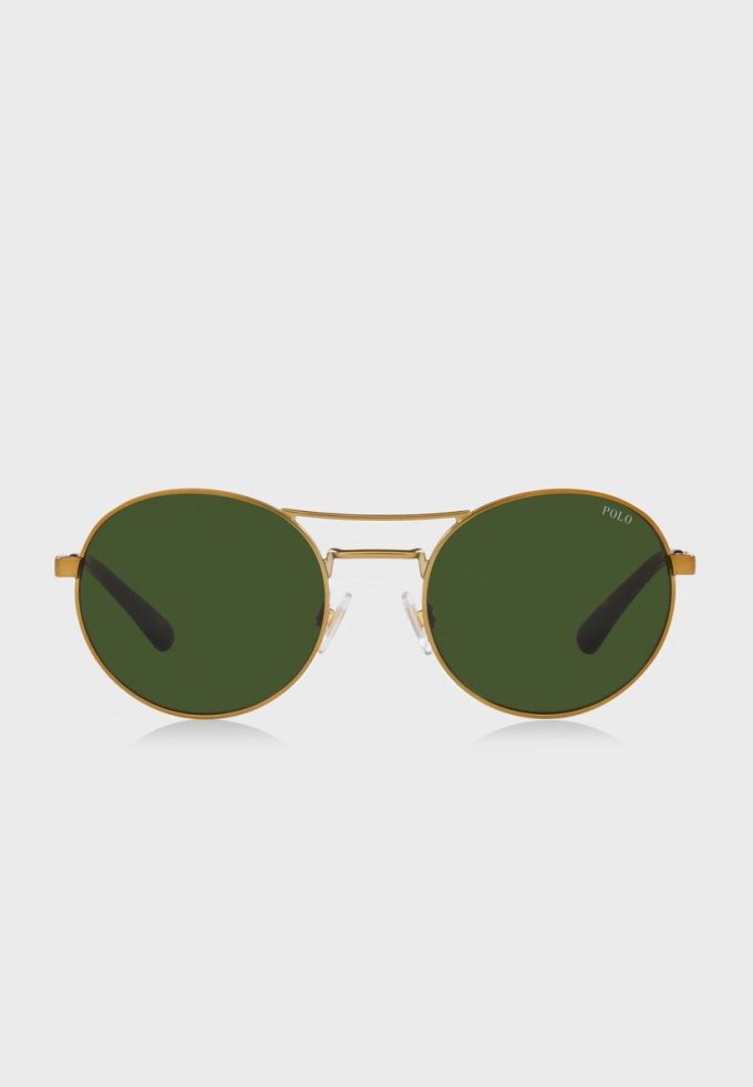 Ochelari de soare rotunzi pentru bărbați Ralph Lauren 0Ph3142 aurii