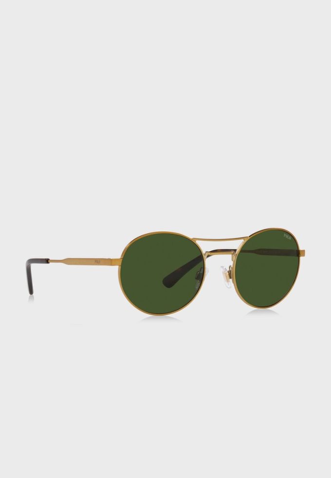 Ochelari de soare rotunzi pentru bărbați Ralph Lauren 0Ph3142 aurii