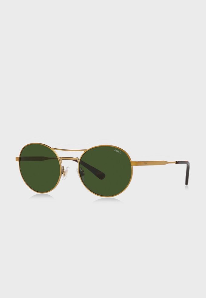 Ochelari de soare rotunzi pentru bărbați Ralph Lauren 0Ph3142 aurii