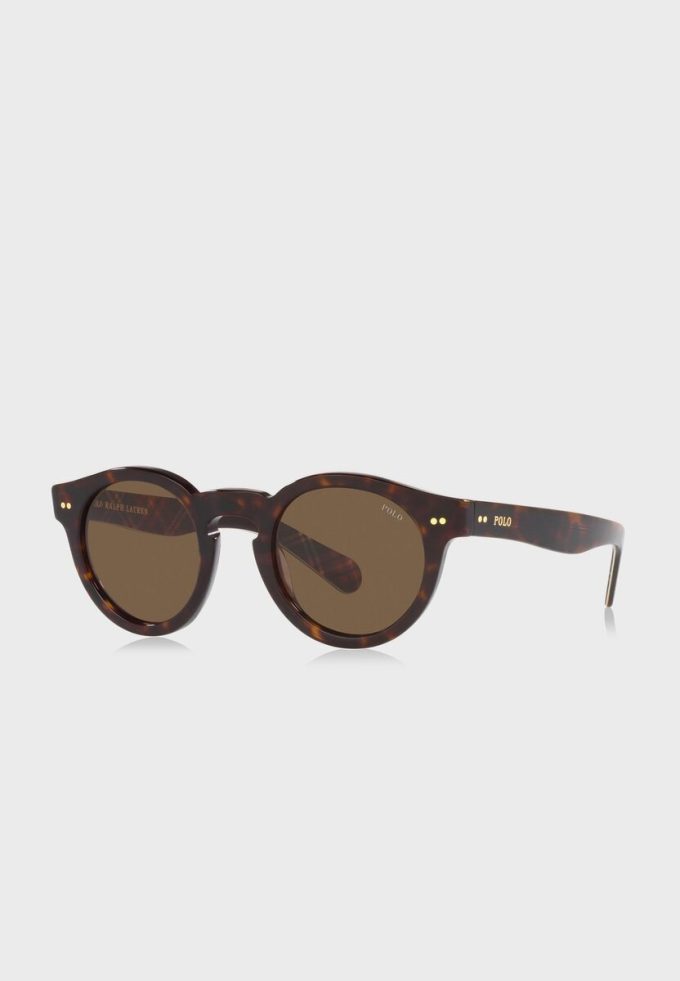 Ochelari de soare rotunzi pentru bărbați Ralph Lauren 0Ph4165 maro