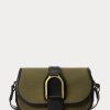 Olive pentru femei Ralph Lauren Canvas & Genți de umăr Welington din piele de vițel Olive pentru femei Ralph Lauren Canvas & Genți de umăr Welington din piele de vițel