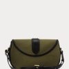 Olive pentru femei Ralph Lauren Canvas & Genți de umăr Welington din piele de vițel Olive pentru femei Ralph Lauren Canvas & Genți de umăr Welington din piele de vițel