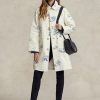 Paltoane albe din pânză Ralph Lauren pentru damă Paltoane albe din pânză Ralph Lauren pentru damă