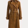 Paltoane din piele intoarsa Ralph Lauren de dama maro Paltoane din piele intoarsa Ralph Lauren de dama maro