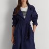 Paltoane din sarg din amestec de bumbac Ralph Lauren pentru femei bleumarin Paltoane din sarg din amestec de bumbac Ralph Lauren pentru femei bleumarin