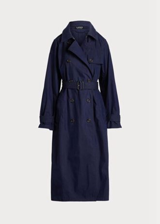 Paltoane din sarg din amestec de bumbac Ralph Lauren pentru femei bleumarin Paltoane din sarg din amestec de bumbac Ralph Lauren pentru femei bleumarin