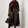 Paltoane din shearling mozaic Ralph Lauren Harmon pentru damă Olive Paltoane din shearling mozaic Ralph Lauren Harmon pentru damă Olive