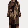 Paltoane din shearling mozaic Ralph Lauren Harmon pentru damă Olive Paltoane din shearling mozaic Ralph Lauren Harmon pentru damă Olive