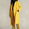 Paltoane galbene pentru femei Ralph Lauren, cu două fețe, în amestec de lână Paltoane galbene pentru femei Ralph Lauren, cu două fețe, în amestec de lână