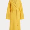 Paltoane galbene pentru femei Ralph Lauren, cu două fețe, în amestec de lână Paltoane galbene pentru femei Ralph Lauren, cu două fețe, în amestec de lână