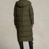 Paltoane lungi de puf, hidrofuge, Ralph Lauren, Olive