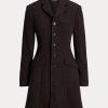 Paltoane maro Ralph Lauren din tweed pentru femei Paltoane maro Ralph Lauren din tweed pentru femei