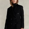 Paltoane Melton din amestec de lână cu guler de catifea pentru femei Ralph Lauren negre Paltoane Melton din amestec de lână cu guler de catifea pentru femei Ralph Lauren negre