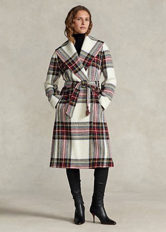 Paltoane multicolore Ralph Lauren pentru damă, în carouri, în amestec de lână Paltoane multicolore Ralph Lauren pentru damă, în carouri, în amestec de lână