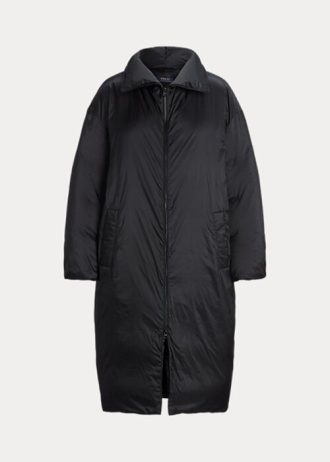 Paltoane negre de puf pentru femei Ralph Lauren, hidrofuge