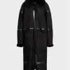 Paltoane negre din shearling de damă Ralph Lauren Lanthe Merino