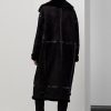 Paltoane negre din shearling de damă Ralph Lauren Lanthe Merino