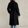 Paltoane negre Ralph Lauren de damă, cu revere, în amestec de lână Paltoane negre Ralph Lauren de damă, cu revere, în amestec de lână