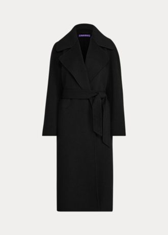 Paltoane negre Ralph Lauren Leonarda Wrap de damă
