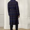 Paltoane negru / Nacy pentru bărbați Ralph Lauren în carouri din twill de lână Balmacaan Paltoane negru / Nacy pentru bărbați Ralph Lauren în carouri din twill de lână Balmacaan