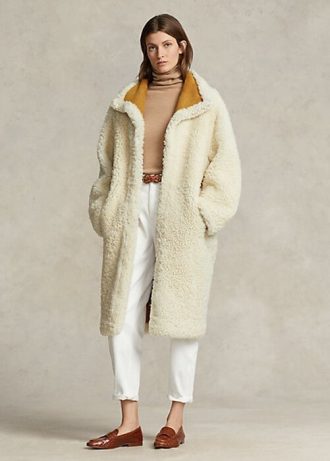Paltoane oversize reversibile din shearling pentru femei Ralph Lauren