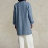 Paltoane pentru mașină cu două fețe supradimensionate Ralph Lauren de damă albastre Paltoane pentru mașină cu două fețe supradimensionate Ralph Lauren de damă albastre